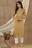 Yellow spring Cotton Kurti