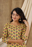 Yellow spring Cotton Kurti