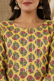 Yellow spring Cotton Kurti