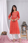 Tomatoe Red Cotton Kurti
