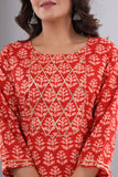 Tomatoe Red Cotton Kurti