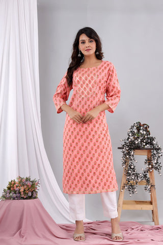 Coral Bagh Cotton Kurti