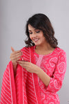 Rani Bhandhej Cotton Suit with Cotton Dupatta