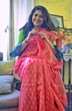 Chanderi Cotton Silk Saree - Peach