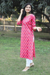 Udaan - Rani Pink Cotton Kurti