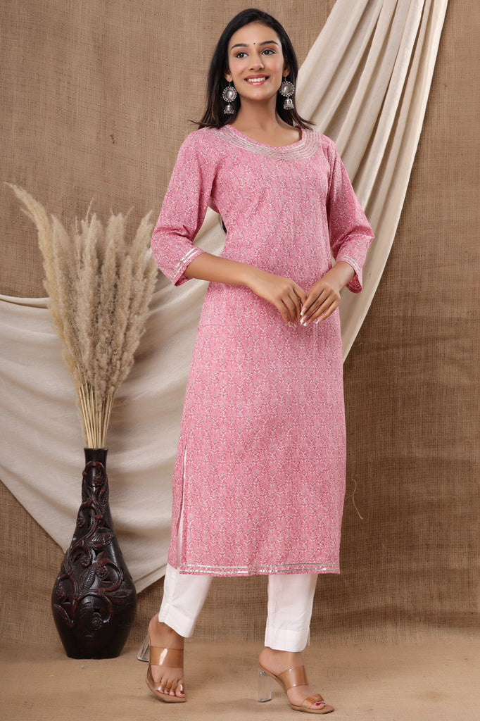 Buy Women's Solid Flared Kurti with Pants Set for Women (Color Peach)  (XX-Large) at Amazon.in