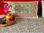 Alankar Pastel Green Cotton  Double Bedsheet (90 X108 Inch)