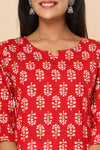 Naari Laal Rang Cotton Kurti