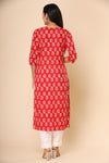 Naari Laal Rang Cotton Kurti