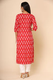 Naari Laal Rang Cotton Kurti
