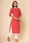 Naari Laal Rang Cotton Kurti