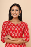 Naari Laal Rang Cotton Kurti