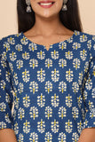 Naari Neela Rang Cotton Kurti