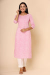 Naari Gulabi Cotton Kurti