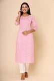 Naari Gulabi Cotton Kurti