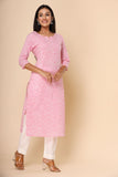 Naari Gulabi Cotton Kurti