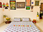 Alankar Mehendi Floral Cotton  Double Bedsheet (90 X108 Inch)