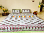 Alankar Mehendi Floral Cotton  Double Bedsheet (90 X108 Inch)