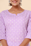 Naari Lavendar Cotton Kurti