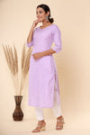Naari Lavendar Cotton Kurti