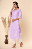Naari Lavendar Cotton Kurti