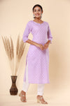 Naari Lavendar Cotton Kurti