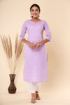 Naari Lavendar Cotton Kurti