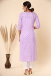 Naari Lavendar Cotton Kurti