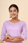 Naari Lavendar Cotton Kurti