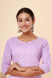 Naari Lavendar Cotton Kurti