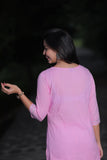 Naari Baby Pink Cotton Suit with kota Doriya Dupatta