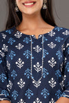 Naari Indigo Motifs - Printed Cotton Kurti