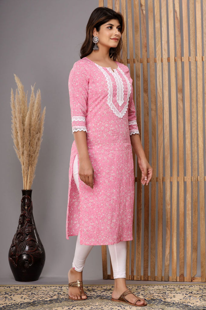 Buy White Floral Printed Summer Kurta Set Online - Aurelia