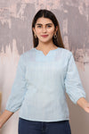 Pastel Blue Cotton Top
