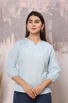 Pastel Blue Cotton Top
