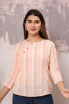 Pastel Peach Cotton Top