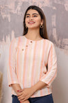 Pastel Peach Cotton Top