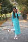 Noor Sky Blue Cotton Kurti
