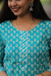 Noor Sky Blue Cotton Kurti