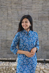 Grishma Indigo Collar Style Cotton Kurti
