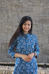 Grishma Indigo Collar Style Cotton Kurti