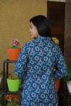 Grishma Indigo Collar Style Cotton Kurti