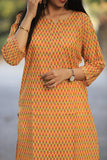 Udaan -Marigold  Floral  Cotton Kurti
