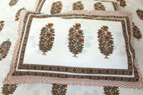 Cream Cotton  Double Bedsheet (90 X108 Inch)