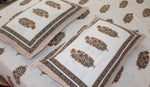 Cream Cotton  Double Bedsheet (90 X108 Inch)