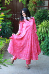 Pink Bhandhej Anarkali Suit Set