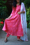 Pink Bhandhej Anarkali Suit Set
