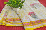 Kota Doria Saree -Marigold  Love