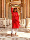 Bandhej (Tie Dye) - Red Kurti