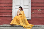 Kota Doria Saree - Yellow